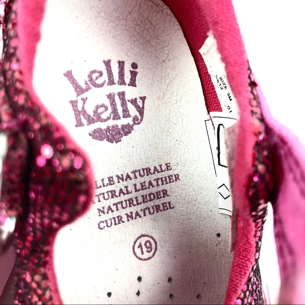 Lelli Kelly Kids Pink Sparkle MaryJane Sneaker Sz3
